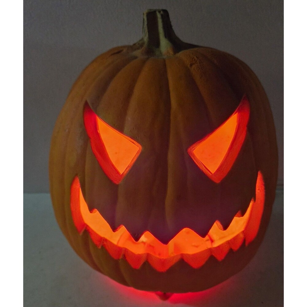 Vintage Trendmasters 1993 Light Up Pumpkin Jack O Lantern Halloween Foam Mold